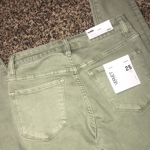VERVET Mid-Rise Ankle Skinny Stretch Jean in Sage Green | NWT! - Picture 7 of 10